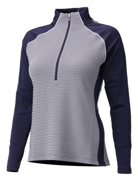 Descente Women's Navy and White Performance Top